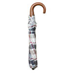 Classic Canes Opvouwbare paraplu - Houten handvat - Ruitmotief - Doorsnede polyester doek 105 cm