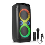 Bluetooth Speaker met Feestverlichting - Karaoke Partybox - 8 Uur Speeltijd - Met Microfoon (HPG519BTL)