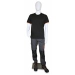 Clayre & Eef Paspop Dames Verstelbaar 41*30*152 cm Zwart Metaal Torso Buste Etalagepop Zwart Torso Buste