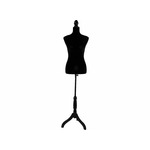 Clayre & Eef Paspop Dames Verstelbaar 41*30*152 cm Zwart Metaal Torso Buste Etalagepop Zwart Torso Buste