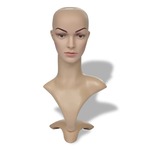 Lowander paspop vrouw 134 tot 170cm - vrouwentorso / etalagepop op houten standaard - wit