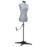 Paspop / Vrouwentorso / Etalagepop - zwart - fluweel - 134 tot 170 cm