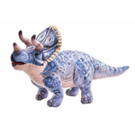 Wild Republic dinosaurus knuffel - Triceratops - blauw - 60cm - pluche