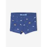 Bedrukte zwembroek voor babyjongens marineblauw
