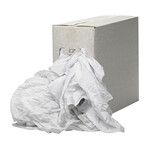 Primp poetslappen - tricot - wit met opdruk - 10 kg