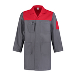 WW4A Stofjas 2-kleurig 100% katoen grijs/rood