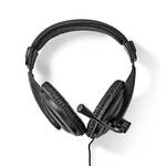 Nedis CHSTU310BK Pc-headset On-ear Stereo Usb Type-a / Usb Type-c? Inklapbare Microfoon Zwart