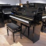 Yamaha U1 Q PE messing piano (zwart hoogglans)