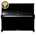 Yamaha U1 SH3 PE messing silent piano (zwart hoogglans)