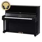 Yamaha YUS5 SH3 PWH messing silent piano (wit hoogglans)