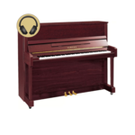Yamaha U1 SH2 PE messing silent piano (zwart hoogglans)