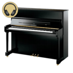 Yamaha P124 M SH3 PE messing silent piano (zwart hoogglans)