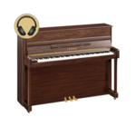 Yamaha B2E SC3 PE messing silent piano (zwart hoogglans)