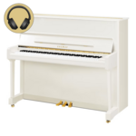Yamaha U3 SH3 PE messing silent piano (zwart hoogglans)