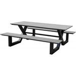 Family aluminium picknicktafel wit