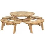 Remia houten picknicktafel grijs