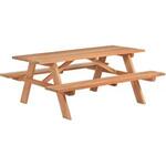 Family aluminium picknicktafel zand