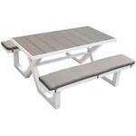 Aluminium picknicktafel 160cm wit