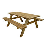 AXI Julie Picknicktafel van hout in Bruin voor max 6 personen Picknick tuin set voor volwassenen in klassiek design