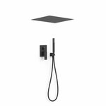 Regendoucheset Inbouw Tres Slim Exclusive Met Plafonddouche en Handdoucheset met Staafhanddouche Mat Wit