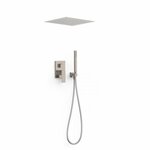 Regendoucheset Inbouw Tres Slim Exclusive Met Plafonddouche en Handdoucheset met Staafhanddouche Mat Goud