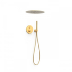 Regendoucheset Inbouw Tres Project Rond 38 cm Met Plafonddouche en Handdoucheset met Staafhanddouche Rapid Box Mat Wit Tres