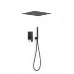 Regendoucheset Inbouw Tres Cuadro Exclusive Met Plafonddouche en Handdoucheset met Staafhanddouche RVS Tres
