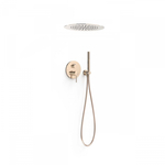Regendoucheset Inbouw Tres Study Exclusive Rond 38 cm met Plafonddouche en Handdoucheset met Staafhanddouche Rapid Box Metallic Zwart Tres