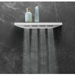 Regendoucheset Inbouw Tres Study Exclusive Rond 38 cm Met Plafonddouche en Handdoucheset met Staafhanddouche en Rapid Box Mat Zwart