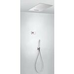 Regendoucheset Inbouw Tres Project Rond 38 cm Met Plafonddouche en Handdoucheset met Staafhanddouche Rapid Box RVS