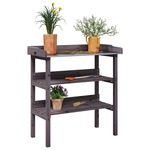 VidaXL Plantentafel met schappen 78x38x82,5 cm vurenhout bruin