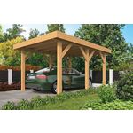 Carport Sloten 350x500 cm - Bouwpakket- Plat dak- Fijnbezaagd Douglashout- Tuindeco
