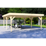 Dubbele carport 600x500 cm plat dak - Van Kooten