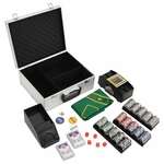 Pokerset met 500 Laserchips Aluminium Pokerkoffer Pokerchips Complete Set Pokerkoffer met Doek 2 Pokerdecks