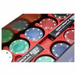 5x 48-delige Pokerchips - Pokerset Pokeren, Casino Plastic Rood, Blauw, Zwart, Wit, Geel, Groen 20.5x6.5x5cm