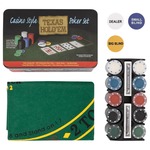 Pokerset - Pokerkoffer - Poker - Poker chips 500 stuks - Poker set - 55,5x22x6,5 cm