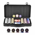 VEVOR pokerchipset, 500-delige pokerset, ongemarkeerd, pokerspelset met aluminium pokerkoffer, kaarten, knoppen en dobbelstenen, complete set 9-10 spelers voor Texas Hold'em, Blackjack, gokken enz.