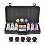 Pokerset in Aluminium Koffer - 100 Poker Chips - Speelkaarten - 5 Dobbelstenen - Dealer Chip