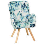White Label Living fauteuil Bon velvet - blauw