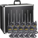 Alinco Team-Set DJ-PAX-4 + KEP-24-VK 150099 PMR-portofoon Set van 10 stuks