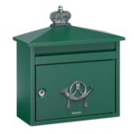 Brievenbus groen m.posthoorn d210