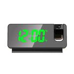 S282 Multifunctionele stille elektronische digitale projectieklok (Black Shell Green Light)