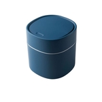 Huishoudelijke Mini Desktop Prullenbak bedekt puin opslag reinigingscilinder stijl: Push-type (Blauw)