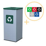 Huishoudelijke verwijderbare plastic prullenbak ingebouwde prullenbak doos (Groen)