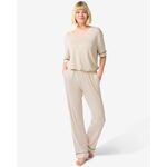 Grote Maten pyjamabroek, Dames, geel, Maat: 58/60, Katoen, Ulla Popken