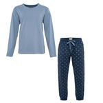 pyjamabroek, grote maten, , heren, blauw, maat: 5xl, katoen, jp1880