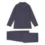 Satijnen Robson doorknoop herenpyjama blauw
