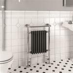 Continental Bromley Black (67,3x96,3 cm) Klassieke radiator 786 Watt Chroom