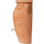 Garantia regenton met bloembak 300 liter mokka