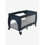 2-In-1 Reisbed & Box Inklapbaar Kinderbed 2 Niveaus Babybed met Matras en Draagtas Draagbare Kinderbox 120 x 60 cm (Blauw)